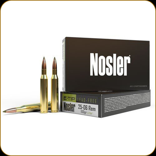 Nosler - 25-06 Rem -100 Gr - E-Tip - Lead-Free - 20ct - 40238