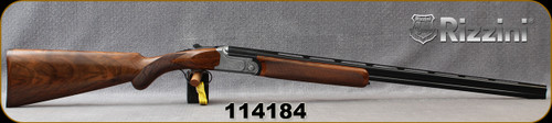 Rizzini - 410Ga/3"/28" - Aurum - Select Turkish Walnut Stock w/ Checkered Prince of Wales Grip, Rounded Forend/game scene & ornamental scroll engraving Coin Finish Receiver/Blued Barrels, Single Select Trigger, Auto Ejectors, Mfg# 139201, S/N 114184