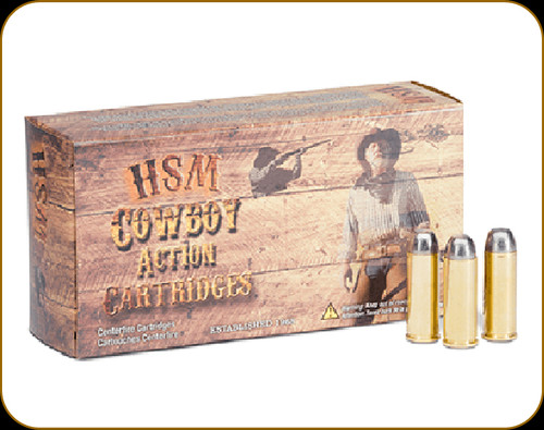 HSM - 45-70 Govt - 405 Gr - Cowboy Action - Hard Lead Round Nose Flat Point-TLG (Triple Lube Groove) - 20ct - HSM-45-70-2-N