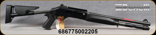 Benelli - 12Ga"/3"/18.5" - M4 Tactical - Semi-Auto Shotgun w/Collapsible Pistol Grip - A.R.G.O. Gas System - Black Synthetic Stock/Black Anodized Receiver/Black Phosphate Barrel Finish - 5+1 Capacity - Mfg# 11707
