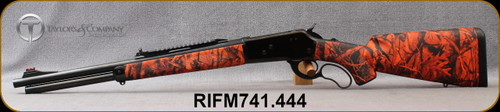 Taylor's & Co - Pedersoli - 444Marlin - Model 1886 Boarbuster Red - Lever Action - American walnut stock/forend w/soft touch red camouflage cover/Black Finish, 19"PMG broached barrel, Weaver/picatinny base, Mfg# M741.444