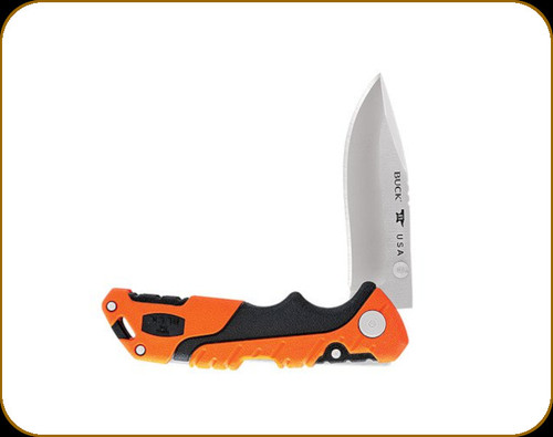 Buck Knives - Pursuit Pro Small Folding Knife - 3" Blade - S35VN Steel - Orange Glass Filled Nylon/Versaflex Handle - 0661ORS-B/12756