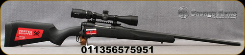 Savage - 6.5PRC - Model 110 Apex Hunter XP - Bolt Action Rifle - Black Synthetic Stock/Matte Black Finish, 24"Barrel, 2 Round Capacity, Vortex 3-9x40 Scope, Mfg# 57595