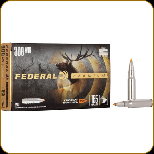 Federal - 308 Win - 165 Gr - Premium Trophy Bonded Tip - 20ct - P308TT2 Federal - 308 Win - 165 Gr - Premium Trophy Bonded Tip - 20ct - P308TT2