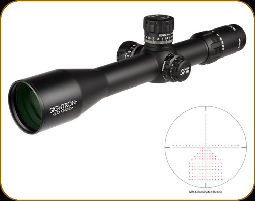 Sightron - SVIII Series - 5-40x56mm - FFP - ED - Zero Stop - 40mm Tube - Illum. MH-6 (Mil-Hash-6) Ret - Matte - 29000