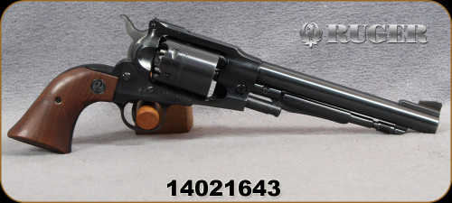 Consign - Ruger - 45Cal - Cap & Ball Percussion Handgun - Old Army - Walnut Grips/Blued Finish, 7.5"Barrel, Stainless Hammer & Trigger, only 40rds fired, New #II nipples, leather holster - in black pistol rug