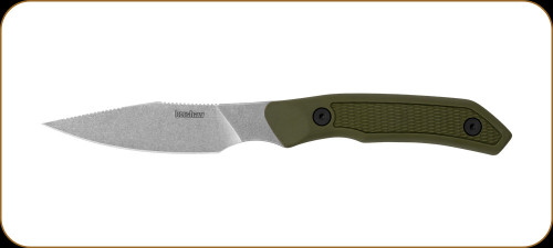 Kershaw - Deschutes Caper - 3.3" Blade - D2 - Green Polypropylene, Rubber Overlay Handle - 1882
