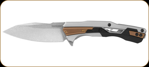 Kershaw - Endgame - 3.25" Blade - D2 - Silver and Black Stainless Steel, Glass-Filled Nylon Inserts - 2095