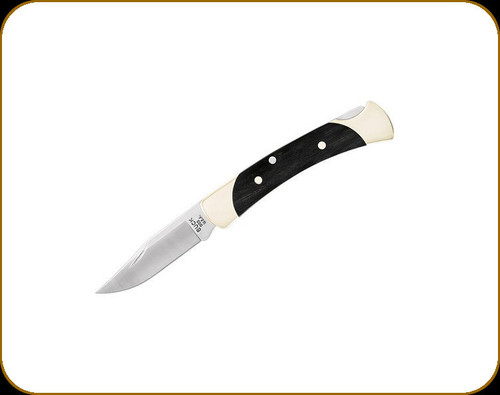 Buck Knives - The 55 - 2 3/8" Blade - 420HC Stainless Steel - Crelicam Genuine Ebony Handle w/Brass Bolsters - 0055BRS-C/5685 (Clamshell Pkg)
