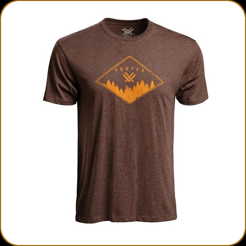 Vortex - Men's Diamond Crest T-Shirt - Brown Heather - 2XL - 222-08-BRH-2XL