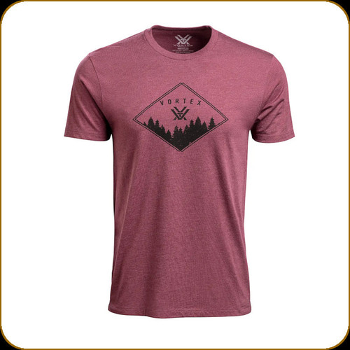 Vortex - Men's Diamond Crest T-Shirt - Burgundy - X-Large - 222-08-BHE-XL