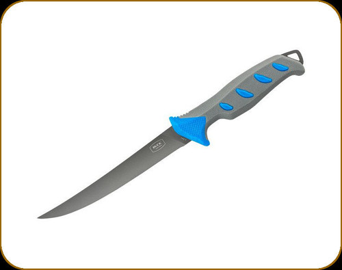 Buck Knives - 145 Hookset Salt Water Fillet Knife - 6" Blade - 5Cr15MoV Steel - Blue and Grey Polypropylene w/TPE Rubber Handle - 0145BLS-C/13272