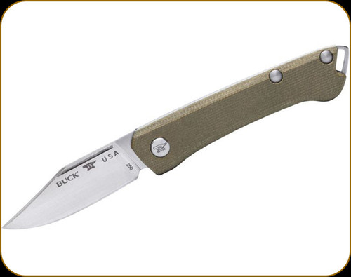 Buck Knives - Saunter - 2.375" Blade - 154CM - OD Green Micarta Handle - 0250GRS1-B/13477
