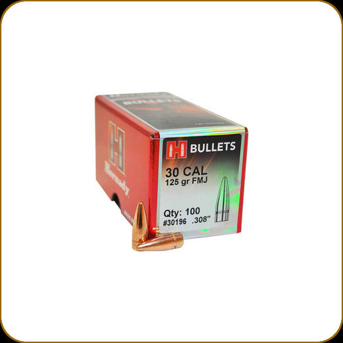 Hornady - 30 Cal - 125 Gr - Traditional - Full Metal Jacket - 100ct - 30196