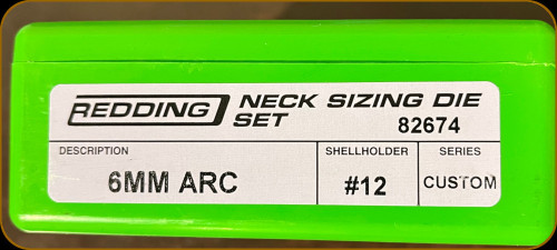 Redding -  Neck Sizing Die Set - 6mm ARC - 82674