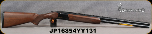 Browning - 16Ga/2.75"/28" - Citori Hunter Grade I - O/U - Satin finish Grade I American walnut stock/Gloss Finish Blued Metal w/Gold Enhancement on Receiver, Three flush choke tubes(F, M, IC), Silver Bead Front Sight, Mfg# 018258513, S/N JP16854YY131