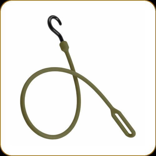 Bihlerflex - The Perfect Bungee - 30" Loop End Easy Stretch Cinch Cord w/Nylon Hook - Military Green - PC30LECG