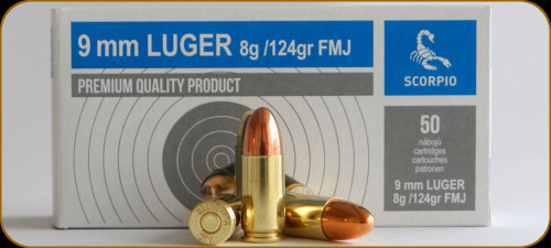 Scorpio - 9mm Luger - 124 Gr - Full Metal Jacket - 50ct - 980189