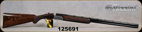 Rizzini - 32Ga/2.75"/29" - Round Body EM - Select Grade III Turkish Walnut Stock w/Checkered Prince of Wales Grip, Rounded Forend/Floral Scroll Engraved Coin Finish Receiver/Blued Barrels, Single Select Trigger, Auto Ejectors, IC/M Choke S/N 125691
