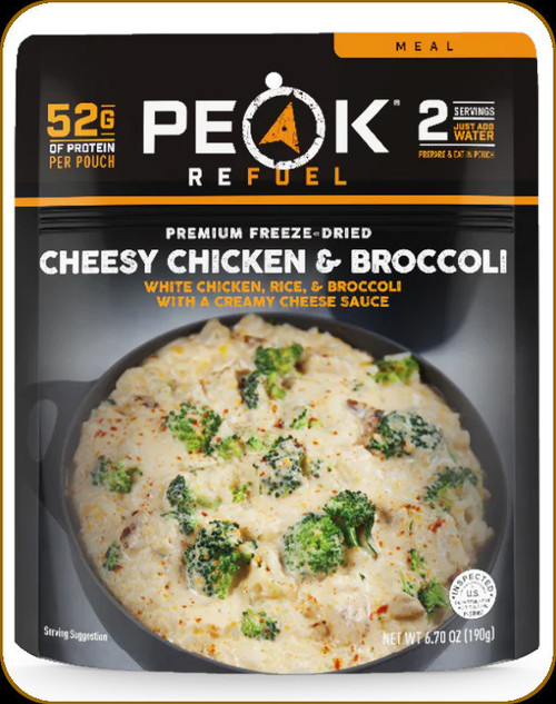 Peak Refuel - Premium Freeze-Dried Cheesy Chicken and Broccoli