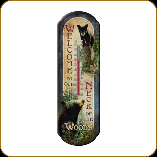 Rivers Edge - Tin Thermometer - Bear Welcome - 1292