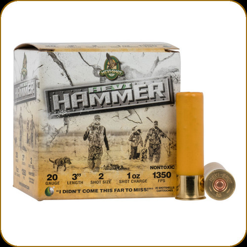 Hevi-Shot - 20 Ga 3" - 1oz - Shot 2 - Hevi-Hammer - 25ct - HS29002 Hevi-Shot - 20 Ga 3" - 1oz - Shot 2 - Hevi-Hammer - 25ct - HS29002