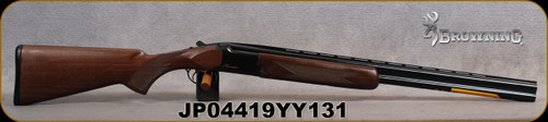 Browning - 16Ga/2.75"/26" - Citori Hunter Grade I - O/U - Satin finish Grade I American walnut stock/Gloss Finish Blued Metal w/Gold Enhancement on Receiver, Three flush choke tubes(F, M, IC), Silver Bead Front Sight, Mfg# 018258514, S/N JP04419YY131