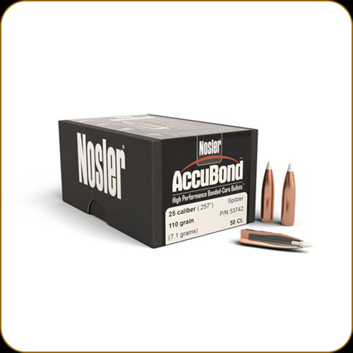 Nosler - 25 Cal - 110 Gr - AccuBond - Spitzer - 50ct - 53742