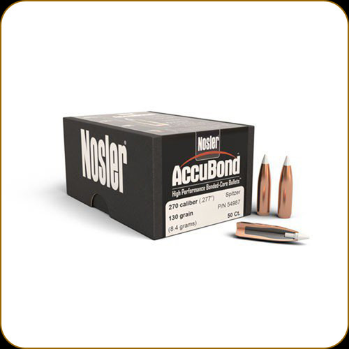Nosler - 270 Cal - 130 Gr - AccuBond - Spitzer - 50ct - 54987