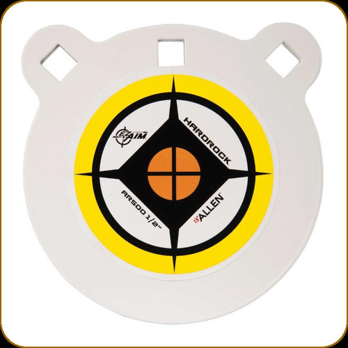 Allen - EZ Aim - AR500 Steel Gong - 6" Round - 1/2" - White - 15597