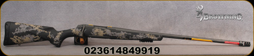 Browning - 6.5PRC - X-Bolt Mountain Pro Long Range Tungsten - Carbon Fiber Stock w/Accent Graphics/Tungsten Cerakote Finish, 26"Spiral Fluted, Threaded Barrel, Recoil Hawg muzzle brake, 1:7"Twist, 3 Round Magazine, Mfg# 035541294