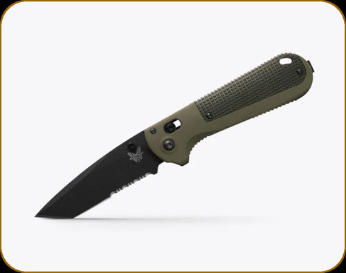 Benchmade - Redoubt - 3.53" Serrated Blade - CPM-D2 Tool Steel - Ranger Green/Forest Green Grivory Handle - 431SBK-1