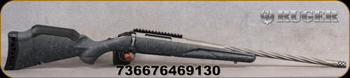 Ruger - 30-06Sprg - American Ranch Gen II - Gray Splatter Gen II American Stock /Gun Metal Grey Cerakote Fluted, 20"Spiral Fluted Barrel - 4 Round Capacity Flush-Fit Mag - Mfg# 46913