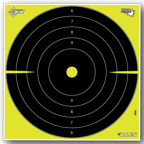 Allen - EZ-Aim - 12" Bullseye - Black/Chartreuse - 12pk - 15214