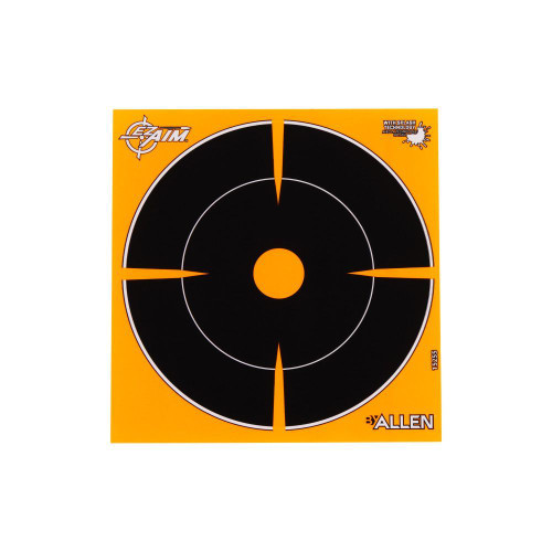 Allen - EZ-Aim - 6" Bullseye - Black/Orange - 12pk - 15255