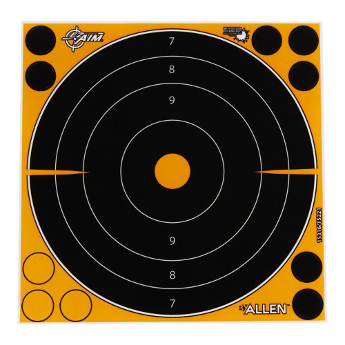 Allen - EZ-Aim - 8" Bullseye - Black/Orange - 6pk - 15316