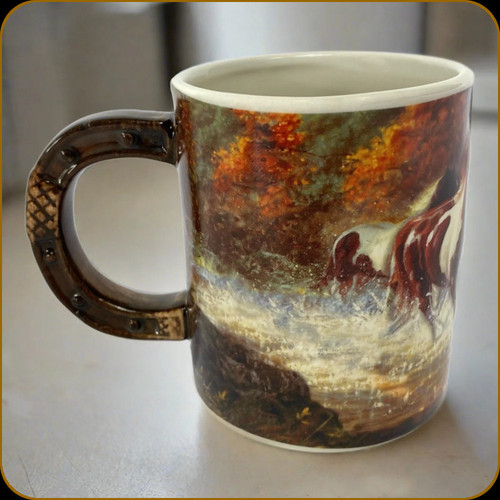 Rivers Edge - Ceramic Mug 3D - Horse Scene - 15oz - 2448