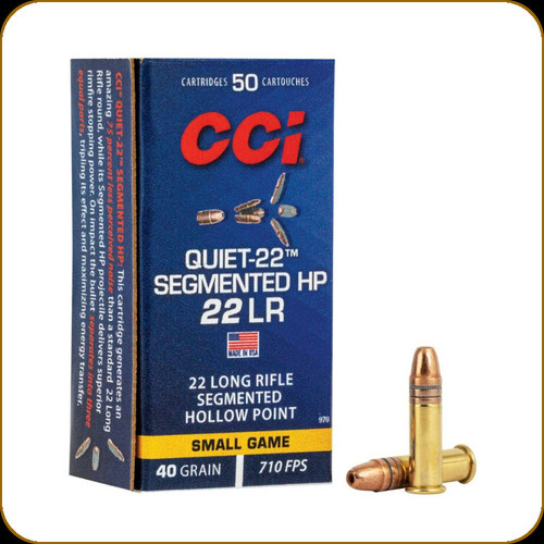 CCI - 22 LR - 40 Gr - Quiet-22 - Segmented Hollow Point - 50ct - 970