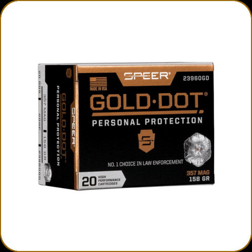 Speer - 357 Mag - 158 Gr - Gold-Dot - Hollow Point - 20ct - 23960GD