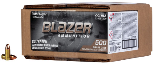 Blazer - 9mm Luger - 115 Gr - Full Metal Jacket - 500ct - 5200BK500