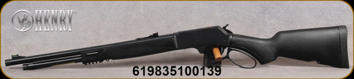 Henry - 45-70Govt - X Model - Lever Action Rifle - Matte Black Synthetic Stock/Blued, 19.8"Threaded(5/8x24) Barrel, 4 Round Tubular Magazine, Fiber Optic Sights - Mfg# H010X