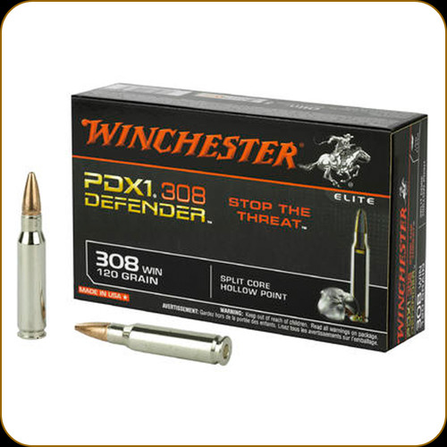 ぽん Winchester - 308 Win - 120 Gr - PDX1 Defender - Split Core Hollow