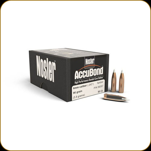 Nosler - 6mm - 90 Gr - AccuBond - Spitzer - 50ct - 56357