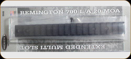 Weaver - Tactical - Remington 700 Long Action 20 MOA Extended Multi Slot Base - 99486