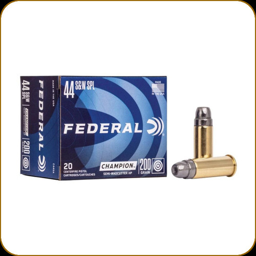 Federal - 44 S&W Spl - 200 Gr - Champion - Semi-Wadcutter Hollow Point - 20ct - C44SA