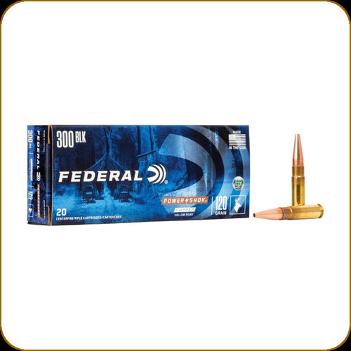 Federal - 300 Blackout - 120 Gr - Power-SHok - Copper Hollow Point - 20ct - 300BLK120LFA Federal - 300 Blackout - 120 Gr - Power-SHok - Copper Hollow Point - 20ct - 300BLK120LFA