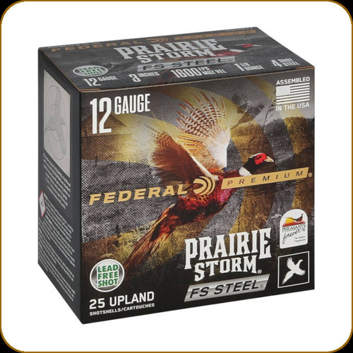 Federal - 12 Ga 3" - 1 1/8oz - Shot 4 - Prairie Storm - FS Steel Upland - 25ct - PFSX143FS 4