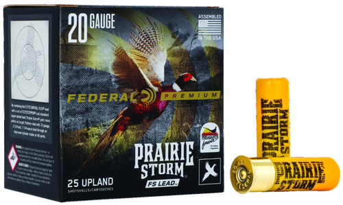 Federal - 20 Ga 2.75" - 1oz - Shot 4 - Prairie Storm - Upland FS Lead - 25ct - PFX204FS 4