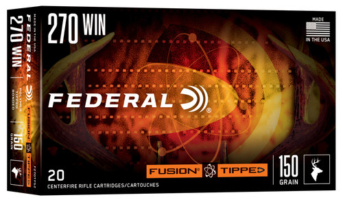 Federal - 270 Win - 150 Gr - Fusion Tipped - Bonded Polymer Tipped - 20ct - F270TFS2