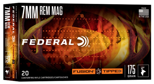 Federal - 7mm Rem Mag - 175 Gr - Fusion Tipped - Bonded Polymer Tipped - 20ct - F7RTFS2